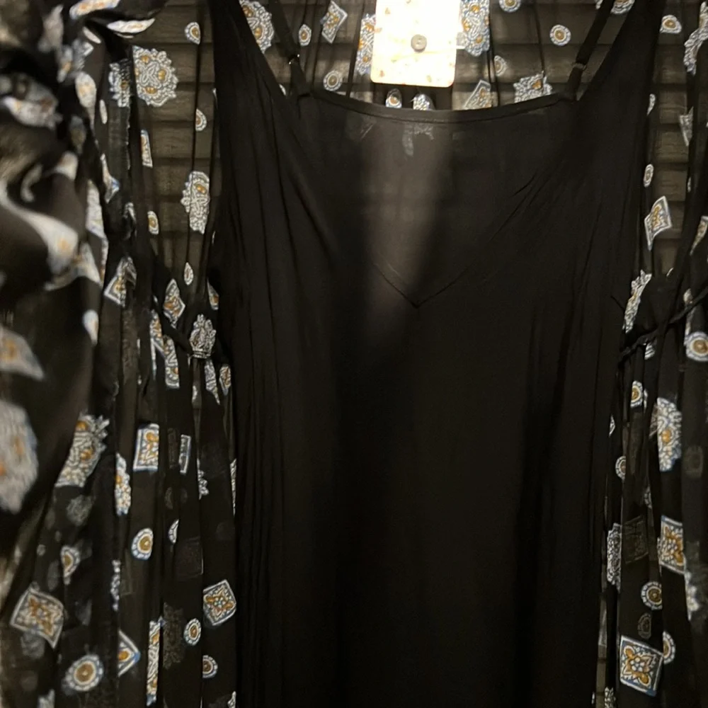 NWT Free People Turn Turn Long Sleeve Sheer Mini dress Medallon Print - Picture 8 of 11